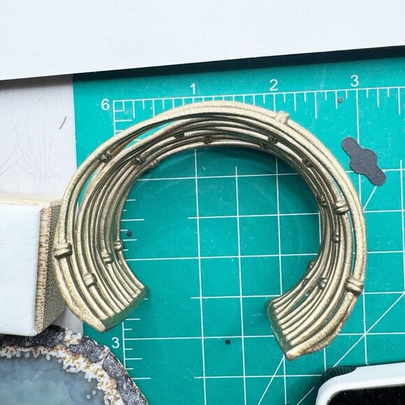 Rivka Friedman 18K Gold Clad Wrapped Mina Cuff Knotted Statement Bracelet - Picture 12 of 15